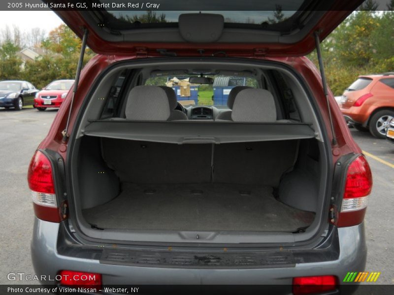 Merlot Dark Red / Gray 2005 Hyundai Santa Fe GLS
