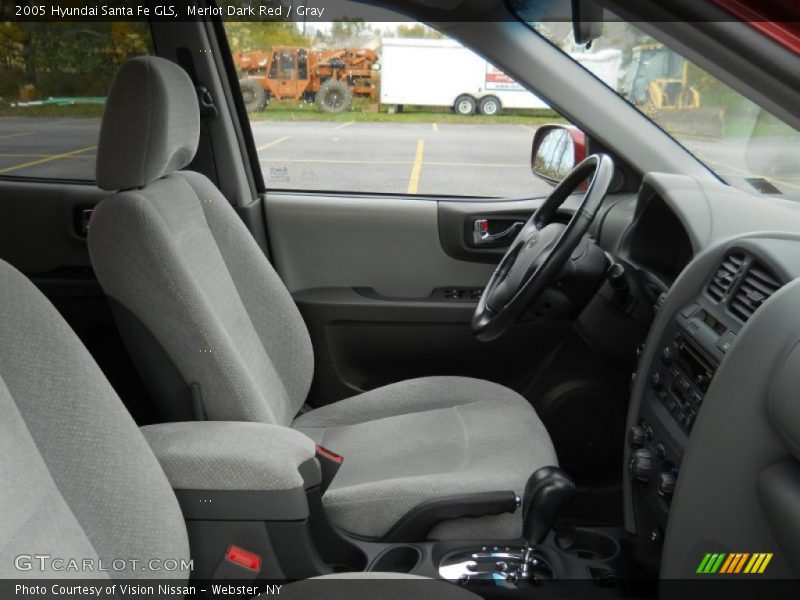 Merlot Dark Red / Gray 2005 Hyundai Santa Fe GLS