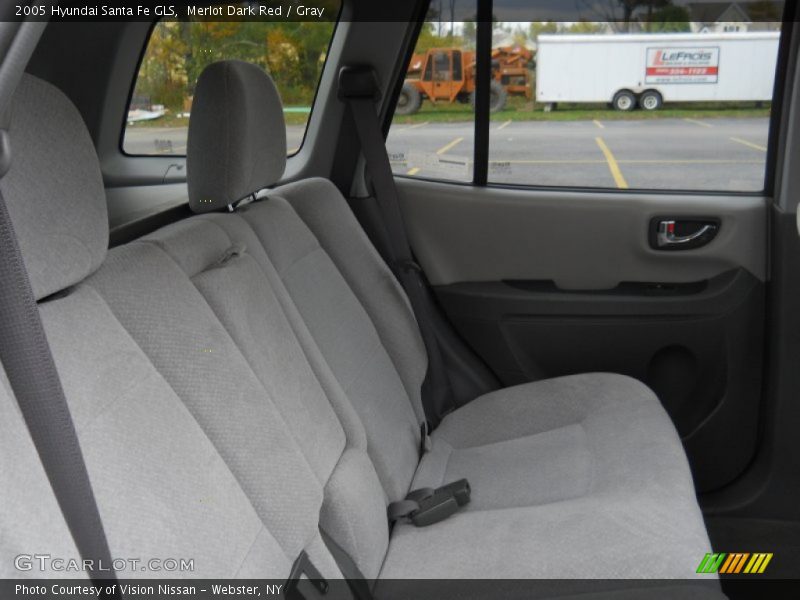 Merlot Dark Red / Gray 2005 Hyundai Santa Fe GLS