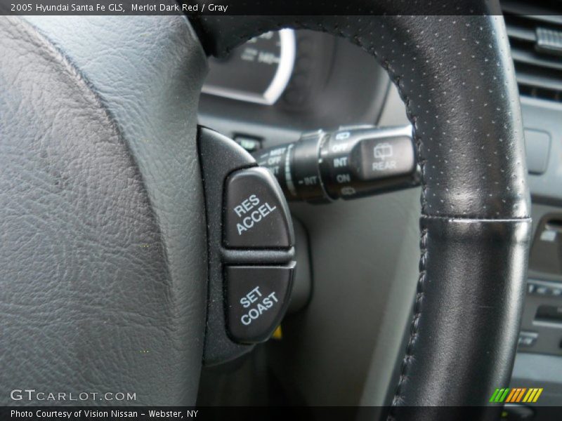 Merlot Dark Red / Gray 2005 Hyundai Santa Fe GLS