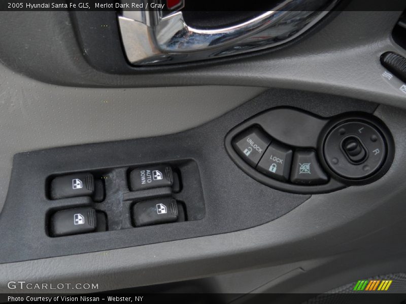 Merlot Dark Red / Gray 2005 Hyundai Santa Fe GLS