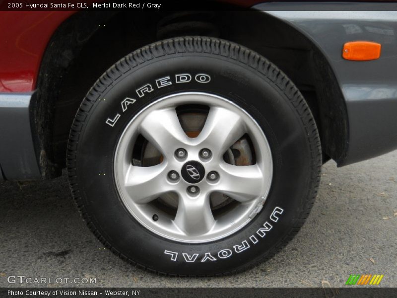 Merlot Dark Red / Gray 2005 Hyundai Santa Fe GLS