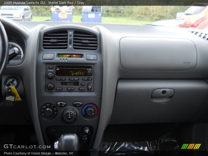 Merlot Dark Red / Gray 2005 Hyundai Santa Fe GLS