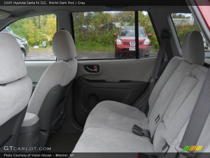 Merlot Dark Red / Gray 2005 Hyundai Santa Fe GLS