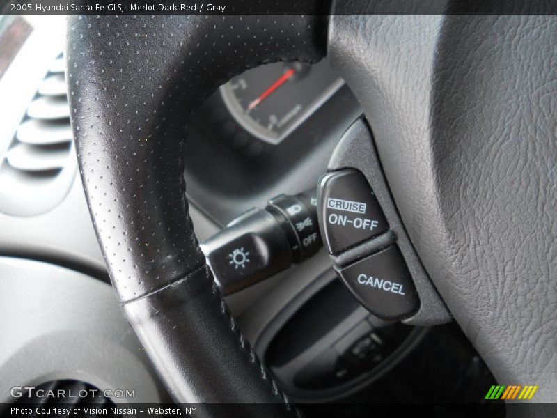Merlot Dark Red / Gray 2005 Hyundai Santa Fe GLS