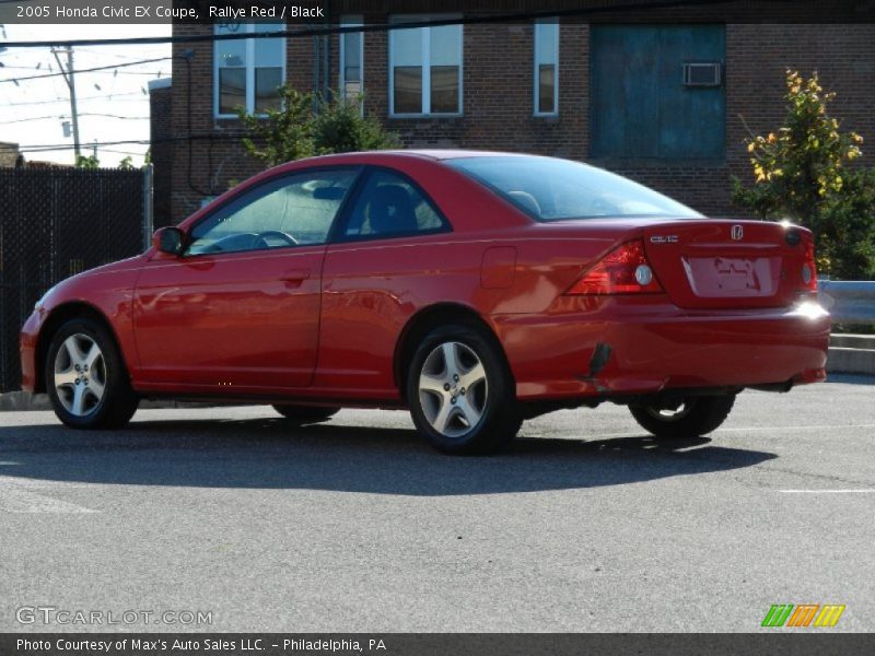 Rallye Red / Black 2005 Honda Civic EX Coupe