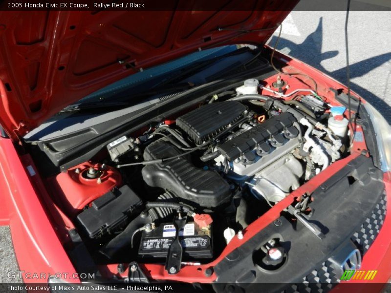 Rallye Red / Black 2005 Honda Civic EX Coupe