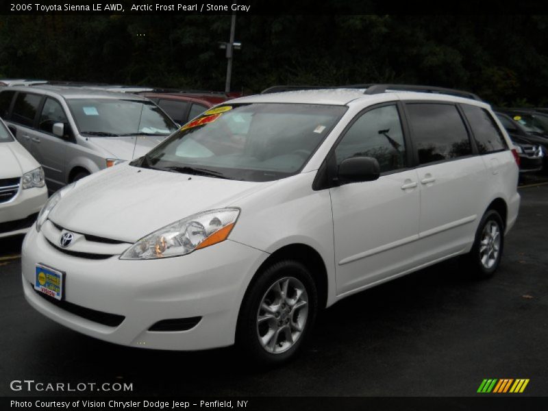 Arctic Frost Pearl / Stone Gray 2006 Toyota Sienna LE AWD