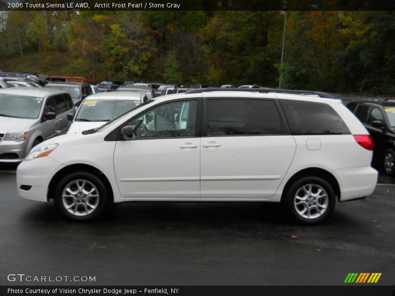 Arctic Frost Pearl / Stone Gray 2006 Toyota Sienna LE AWD