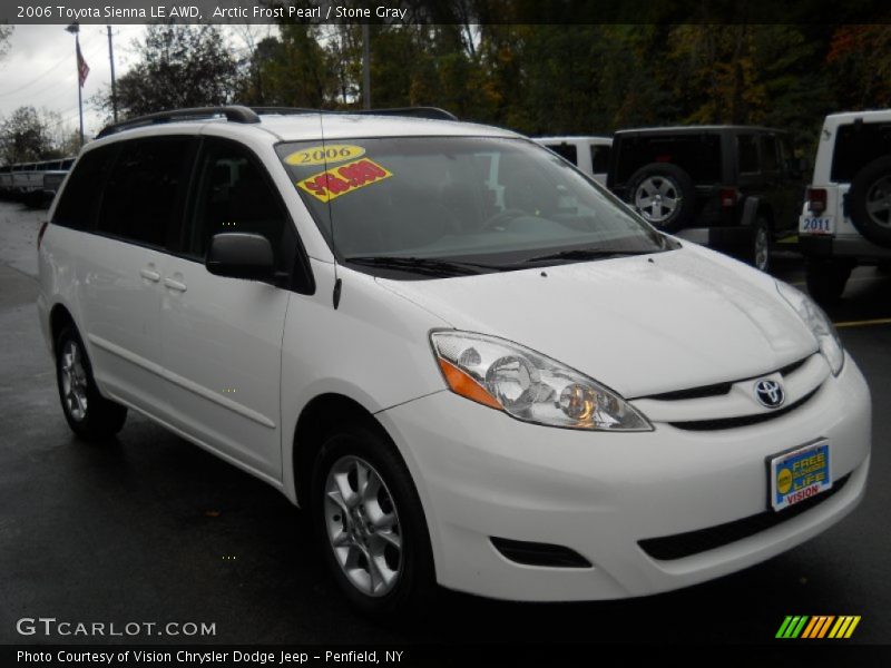 Arctic Frost Pearl / Stone Gray 2006 Toyota Sienna LE AWD