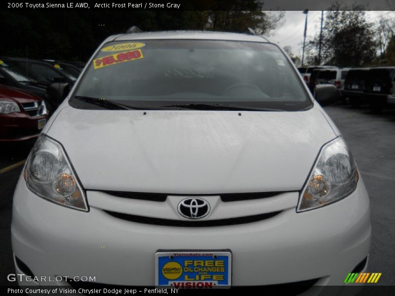 Arctic Frost Pearl / Stone Gray 2006 Toyota Sienna LE AWD