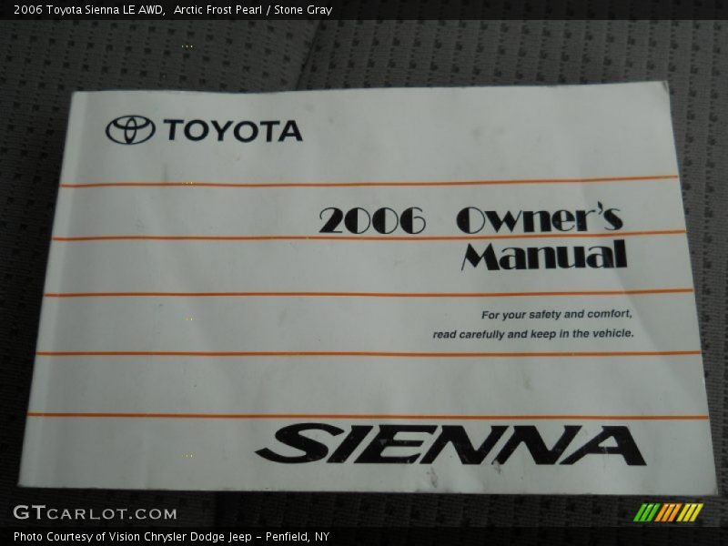 Arctic Frost Pearl / Stone Gray 2006 Toyota Sienna LE AWD
