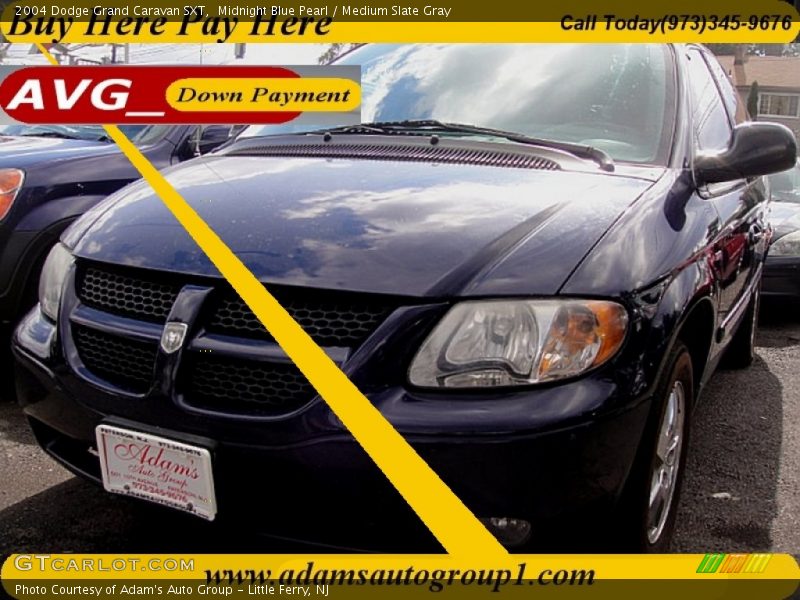 Midnight Blue Pearl / Medium Slate Gray 2004 Dodge Grand Caravan SXT