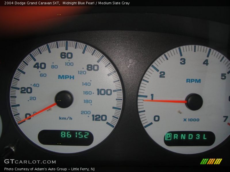 Midnight Blue Pearl / Medium Slate Gray 2004 Dodge Grand Caravan SXT