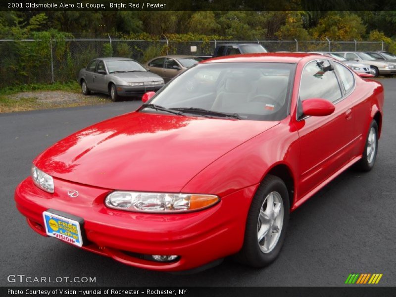 Bright Red / Pewter 2001 Oldsmobile Alero GL Coupe