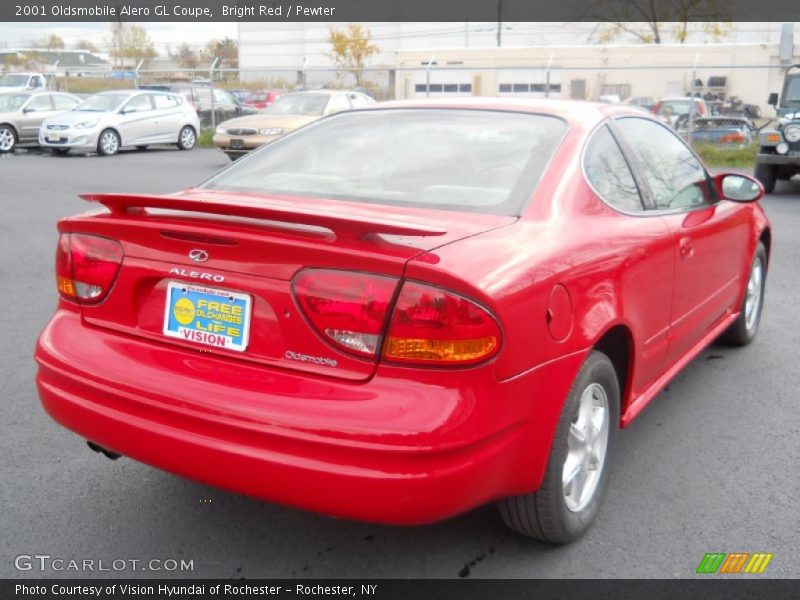 Bright Red / Pewter 2001 Oldsmobile Alero GL Coupe