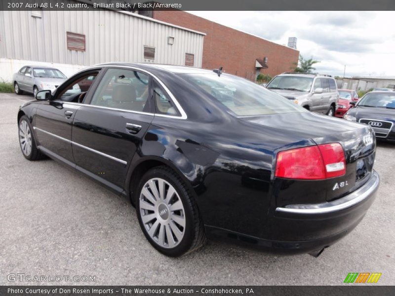 Brilliant Black / Black/Amaretto 2007 Audi A8 L 4.2 quattro