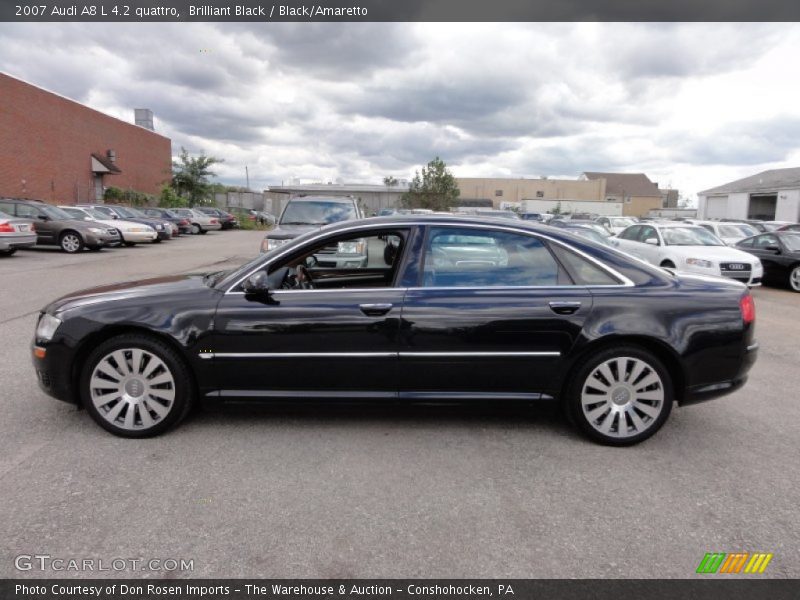 Brilliant Black / Black/Amaretto 2007 Audi A8 L 4.2 quattro