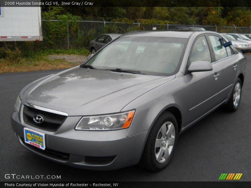 Steel Gray / Gray 2008 Hyundai Sonata GLS V6