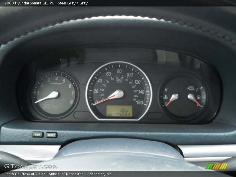 Steel Gray / Gray 2008 Hyundai Sonata GLS V6