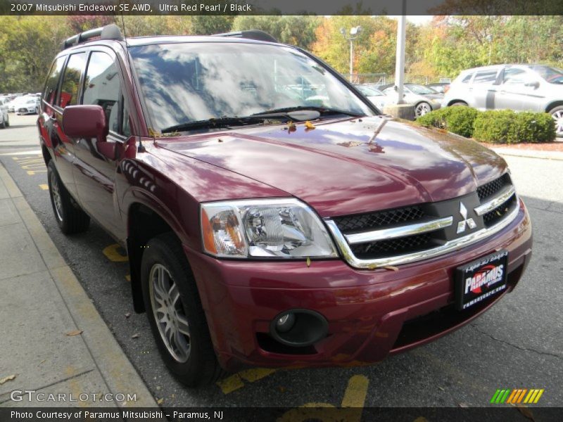 Ultra Red Pearl / Black 2007 Mitsubishi Endeavor SE AWD