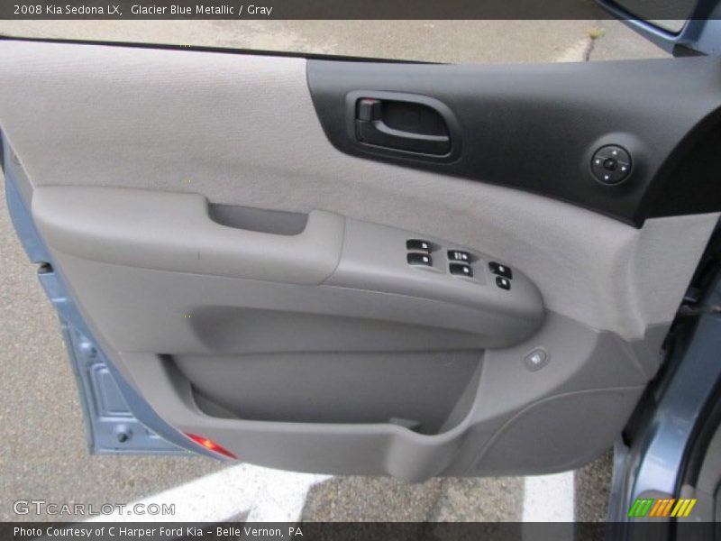 Glacier Blue Metallic / Gray 2008 Kia Sedona LX