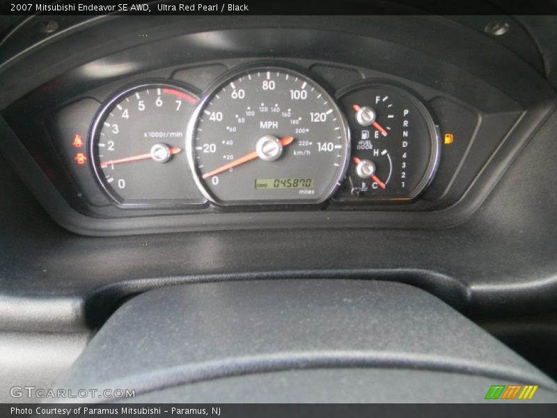 Ultra Red Pearl / Black 2007 Mitsubishi Endeavor SE AWD