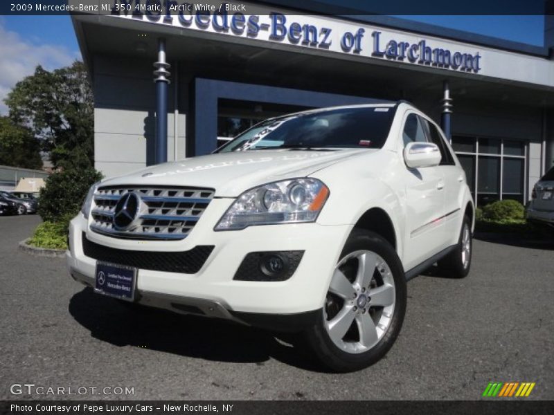 Arctic White / Black 2009 Mercedes-Benz ML 350 4Matic