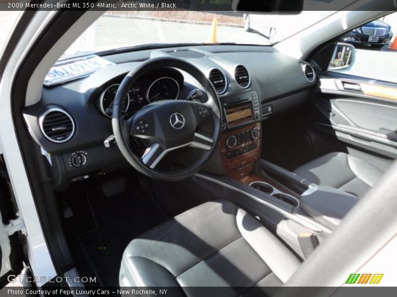 Arctic White / Black 2009 Mercedes-Benz ML 350 4Matic