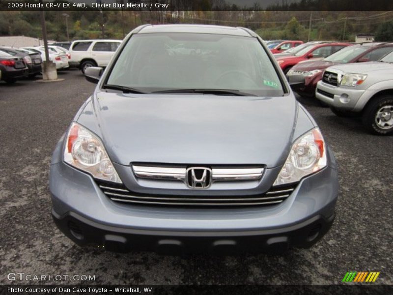 Glacier Blue Metallic / Gray 2009 Honda CR-V EX 4WD