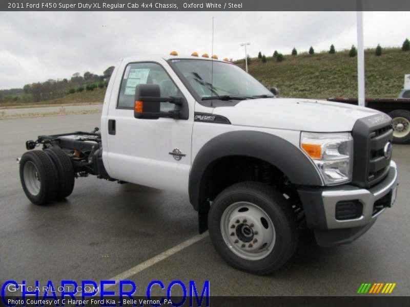 Oxford White / Steel 2011 Ford F450 Super Duty XL Regular Cab 4x4 Chassis
