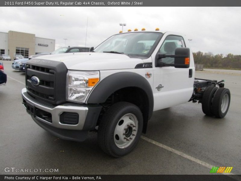 Front 3/4 View of 2011 F450 Super Duty XL Regular Cab 4x4 Chassis