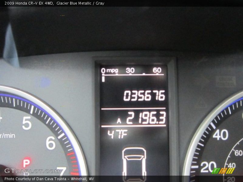 Glacier Blue Metallic / Gray 2009 Honda CR-V EX 4WD