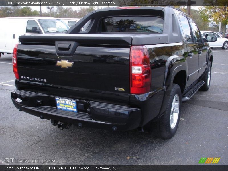 Black / Ebony/Light Cashmere 2008 Chevrolet Avalanche Z71 4x4