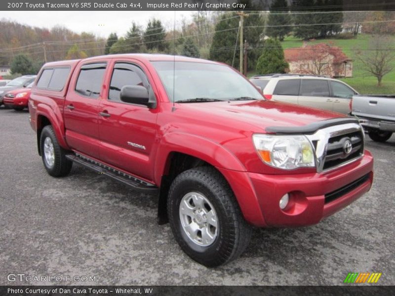 Impulse Red Pearl / Graphite Gray 2007 Toyota Tacoma V6 SR5 Double Cab 4x4