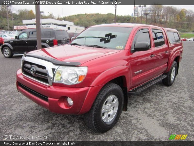 Impulse Red Pearl / Graphite Gray 2007 Toyota Tacoma V6 SR5 Double Cab 4x4