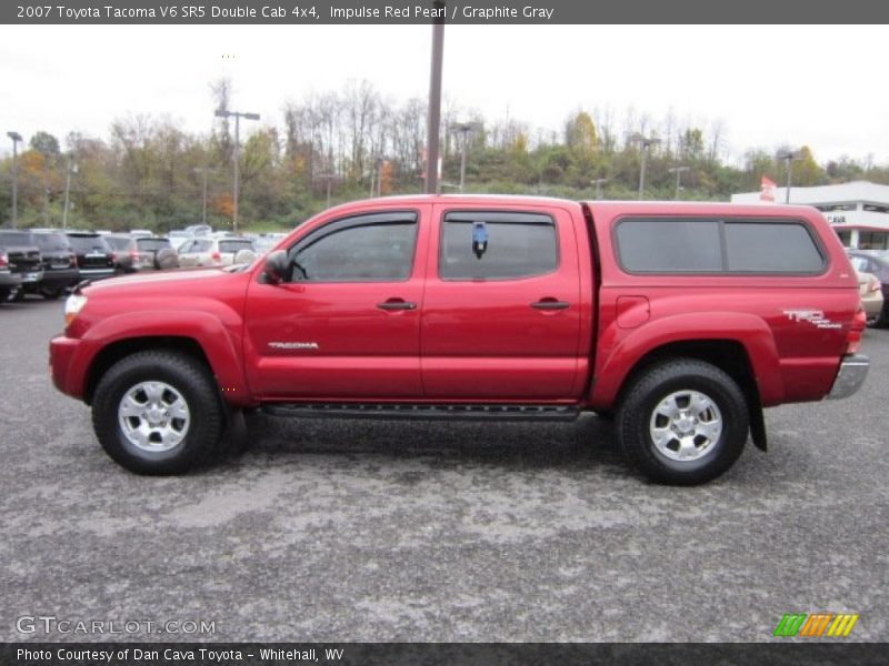 Impulse Red Pearl / Graphite Gray 2007 Toyota Tacoma V6 SR5 Double Cab 4x4