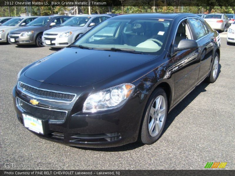 Black Granite Metallic / Titanium 2012 Chevrolet Malibu LS