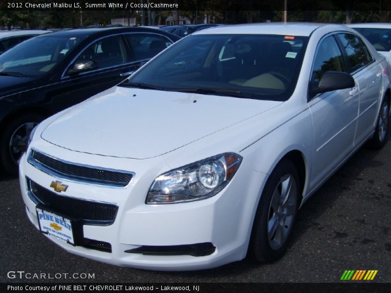 Summit White / Cocoa/Cashmere 2012 Chevrolet Malibu LS