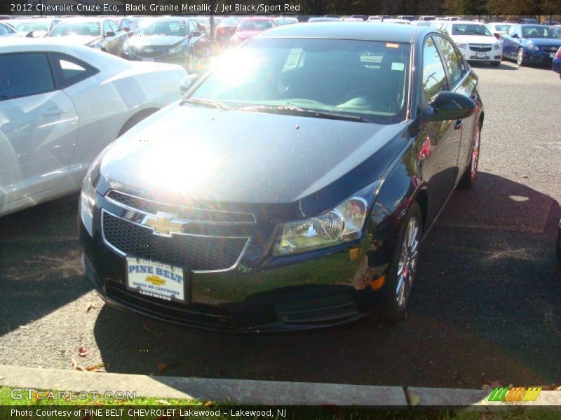 Black Granite Metallic / Jet Black/Sport Red 2012 Chevrolet Cruze Eco