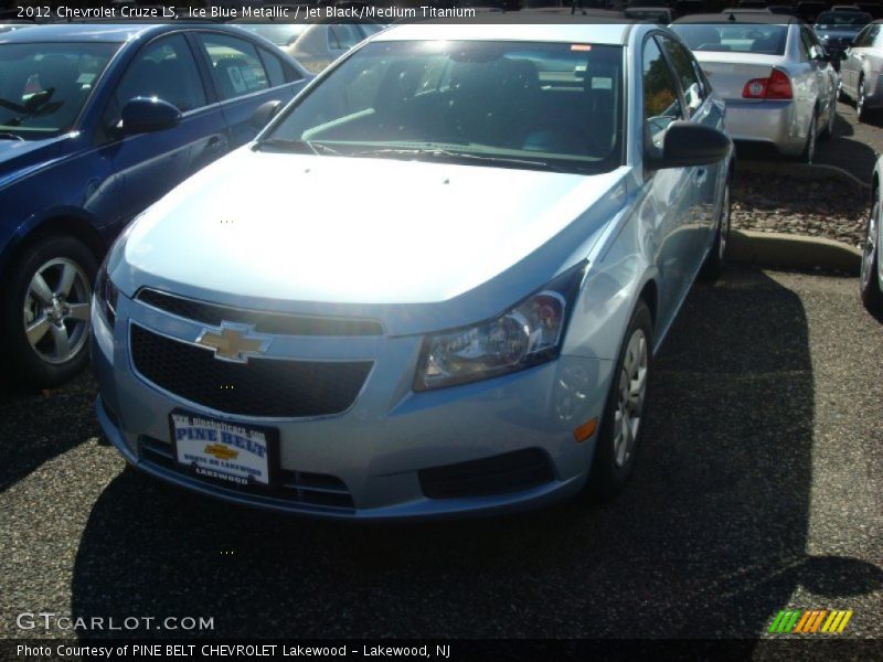 Ice Blue Metallic / Jet Black/Medium Titanium 2012 Chevrolet Cruze LS
