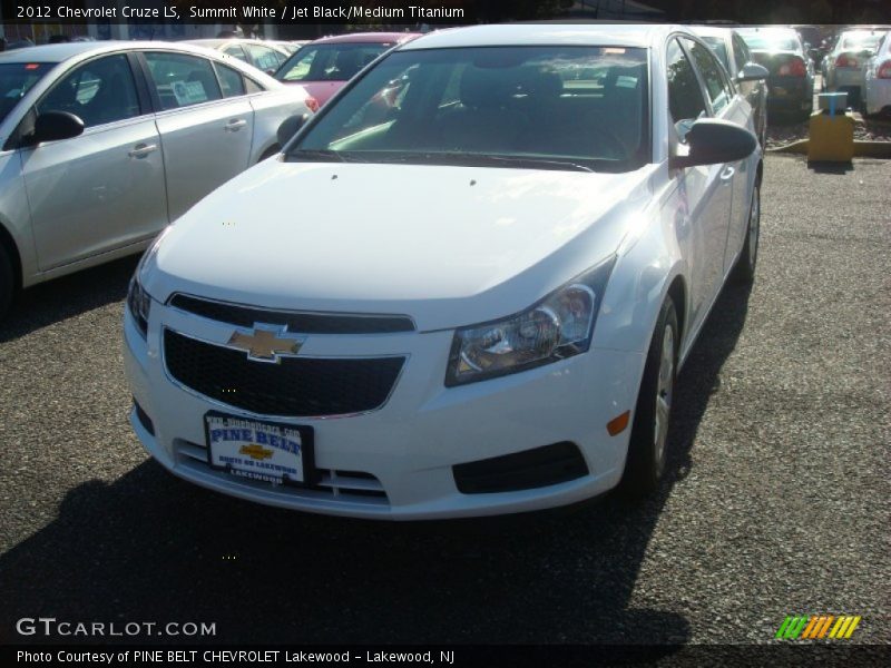 Summit White / Jet Black/Medium Titanium 2012 Chevrolet Cruze LS