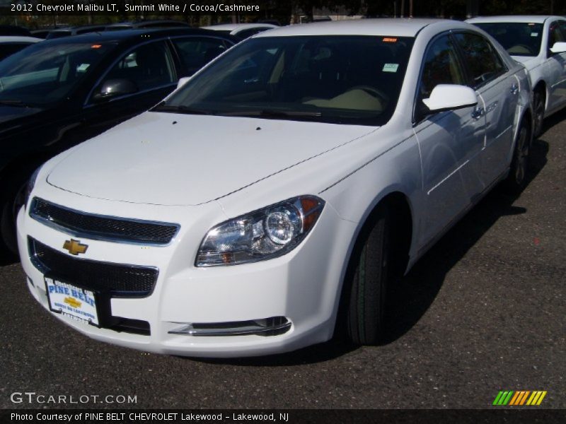 Summit White / Cocoa/Cashmere 2012 Chevrolet Malibu LT