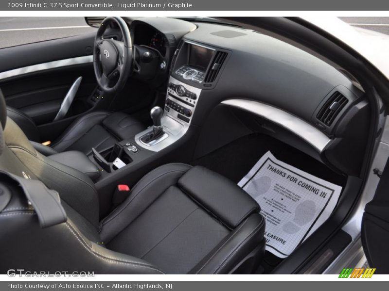  2009 G 37 S Sport Convertible Graphite Interior