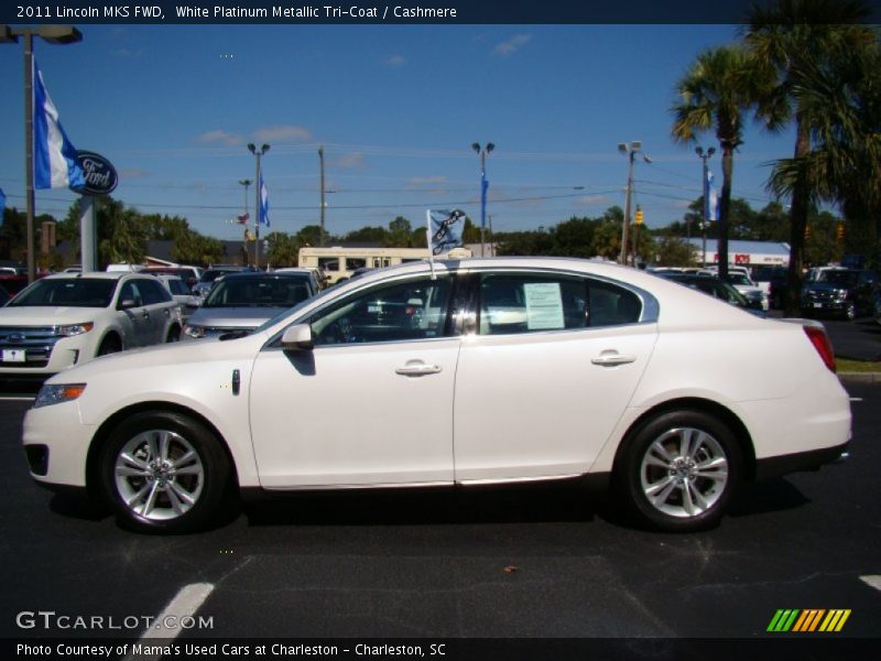 White Platinum Metallic Tri-Coat / Cashmere 2011 Lincoln MKS FWD