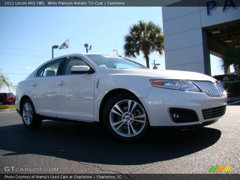 White Platinum Metallic Tri-Coat / Cashmere 2011 Lincoln MKS FWD