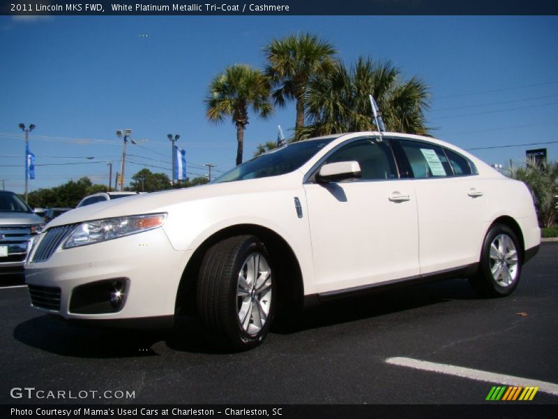 White Platinum Metallic Tri-Coat / Cashmere 2011 Lincoln MKS FWD