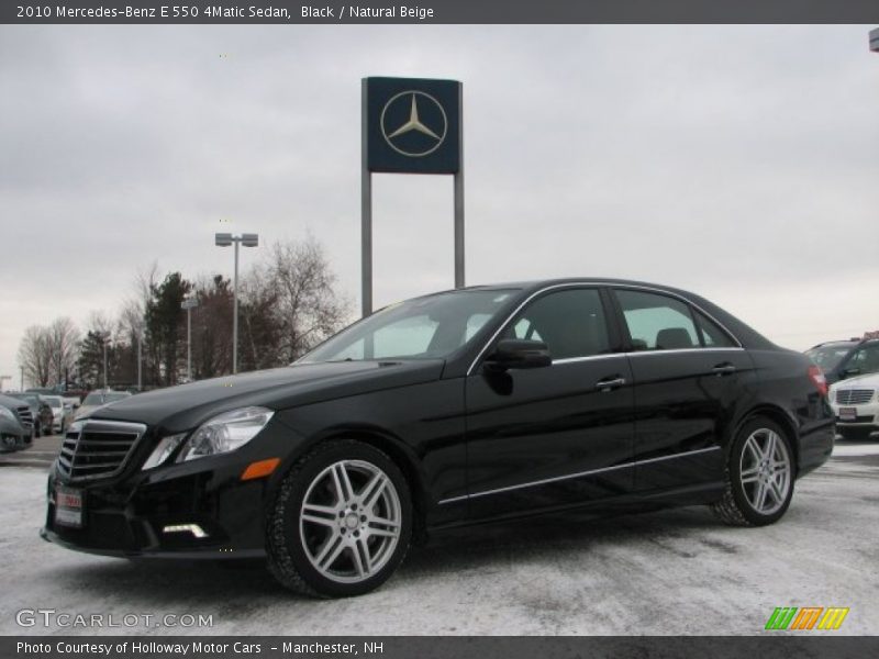 Black / Natural Beige 2010 Mercedes-Benz E 550 4Matic Sedan