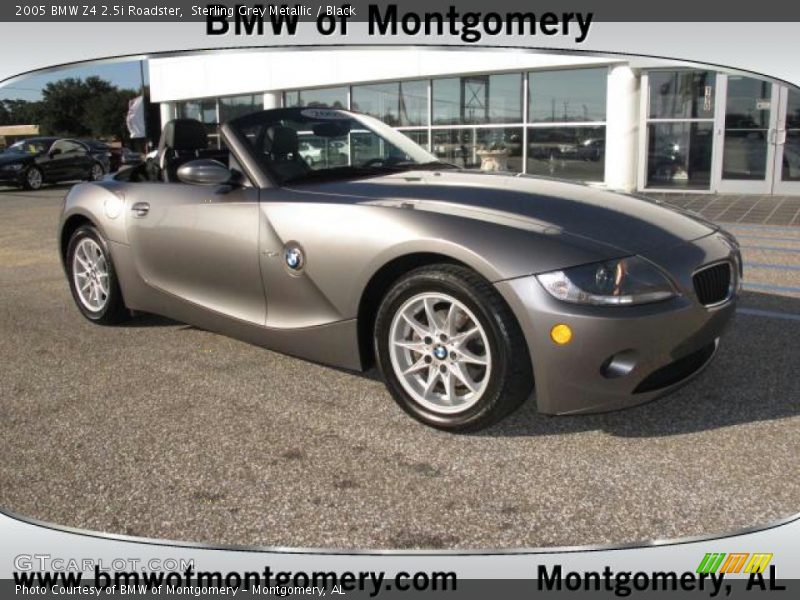 Sterling Grey Metallic / Black 2005 BMW Z4 2.5i Roadster