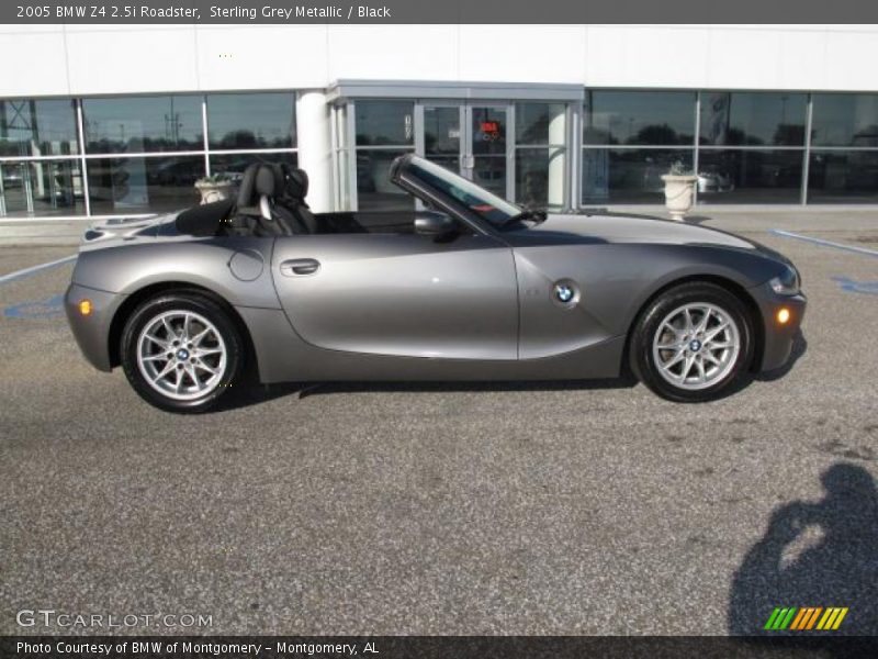 Sterling Grey Metallic / Black 2005 BMW Z4 2.5i Roadster